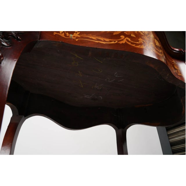 Mid 20th Century A Continental Marquetry Turtle-Top Table For Sale - Image 5 of 7