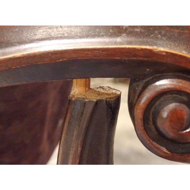 20th Century Jacobean Revival Style Carved Hardwood & Cane Three-Seat Settee For Sale - Image 11 of 12