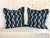 24” Indigo Dyed Linen Pillows by Jim Thompson - a Pair For Sale - Image 4 of 10