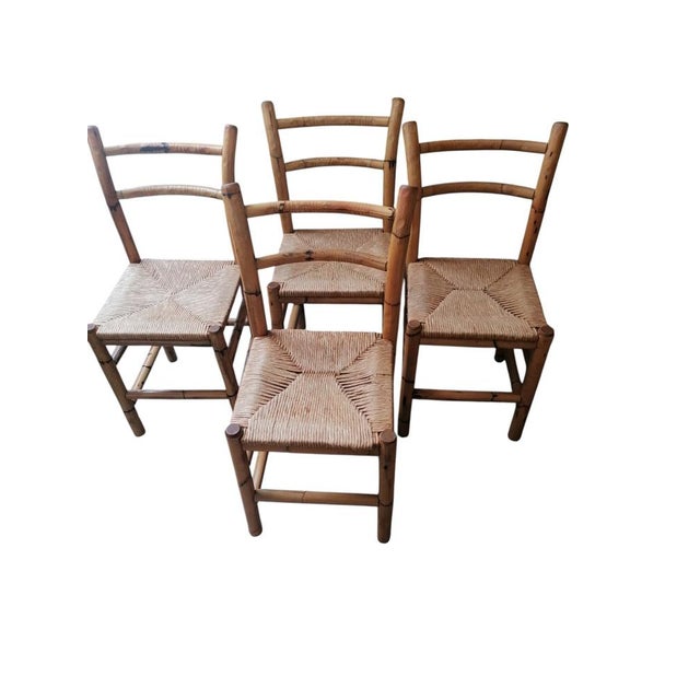 Bamboo Dining Table and Chairs, Set of 5 For Sale - Image 6 of 8