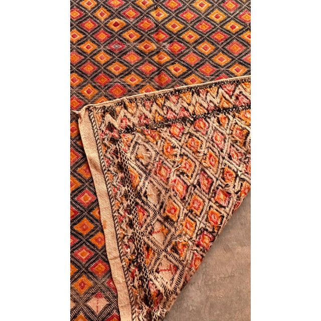 1980s Flatweave Moroccan Kilim Rug - 10.3 X 5.18 Ft For Sale - Image 9 of 11