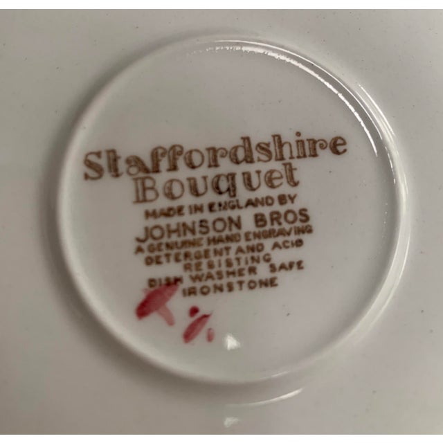 Vintage Staffordshire Bouquet Teacups and Saucers - Set of 30 For Sale In Phoenix - Image 6 of 6