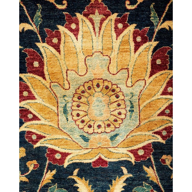 Traditional Mogul, One-of-a-Kind Hand-Knotted Area Rug - Blue, 11' 10" x 17' 4" For Sale - Image 3 of 8
