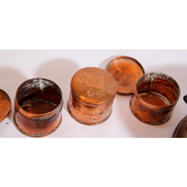 Brass Rajasthani Decorative Brass Lidded Tea Caddy Box For Sale - Image 8 of 13