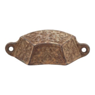 Antique 3.5 In. Victorian Cast Iron Bin Drawer Pull For Sale