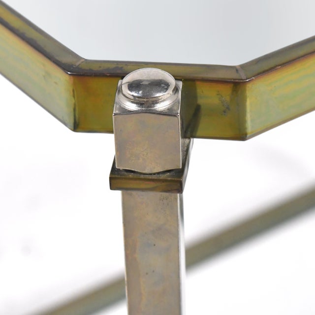 Mid 20th Century Brass and Chrome Serving Cart For Sale - Image 10 of 11