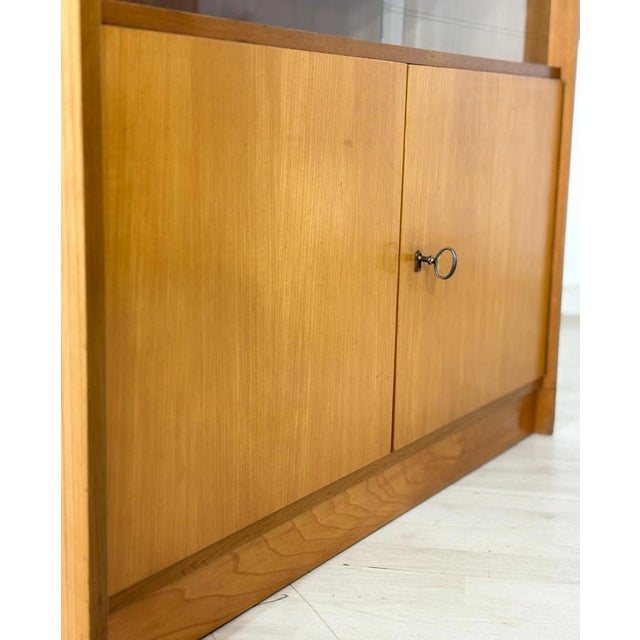 Small Mid-Century Elm Display Cabinet, 1960s For Sale - Image 11 of 13
