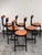 Michael Oren Design Custom Porter Place Style Swivel Faux Leather Counter Stools, Set of Six For Sale In San Francisco - Image 6 of 12