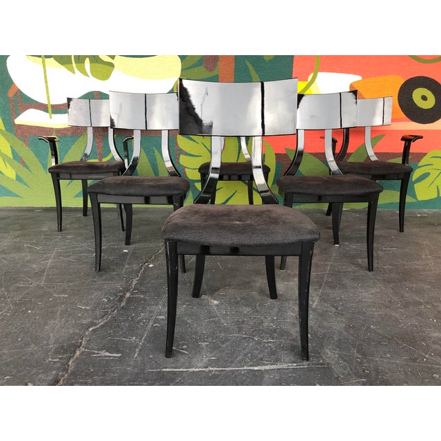 Italian design for sophisticated elegance and classing up your dining seating. Finished in a high gloss black lacquer and...