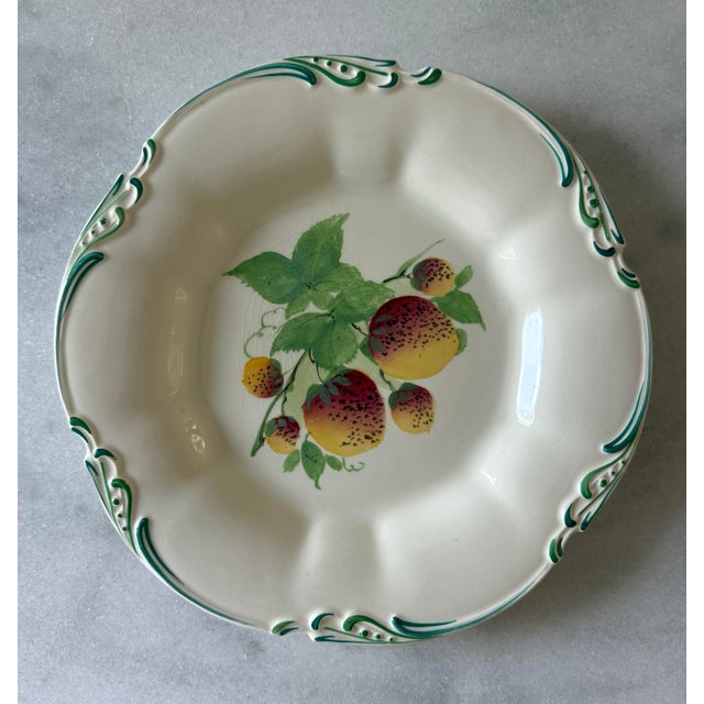 1940s Set of 7 Vintage George Jones & Sons Crescent Hand Painted Salad Plates For Sale - Image 5 of 11