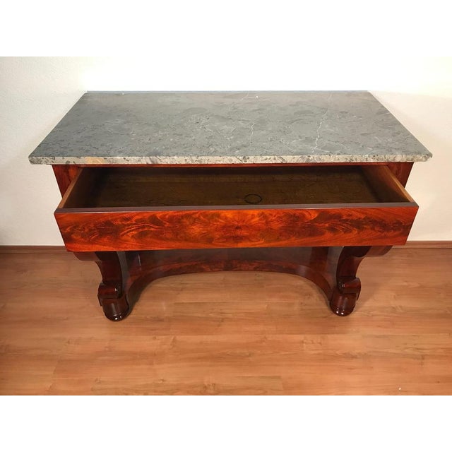 French Restauration Mahogany Console Table, 1820s For Sale - Image 3 of 7