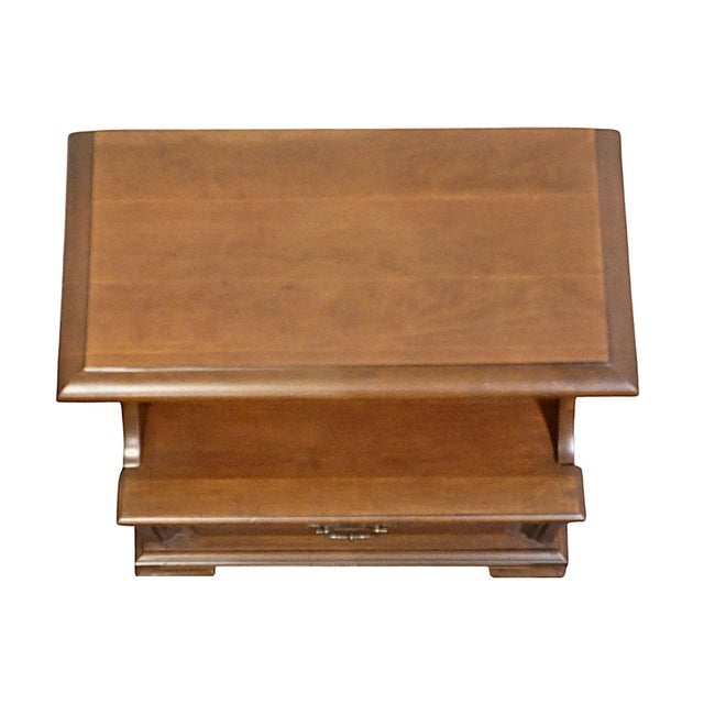 Late 20th Century Permacraft / Sanford Solid Cherry Early American Traditional 24" Open Cabinet Nightstand 79-32 For Sale - Image 5 of 13