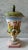 Vintage porcelain Capodimonte urn with hand painted Neoclassical relief made in Italy. Likely was originally made into a...