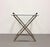Bone Vintage Stainless Steel & Glass Serving Table With Horn Handles For Sale - Image 7 of 7