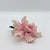 Ceramic Italian Capodimonte-Style Porcelain Pink Lily Sculpture – Realistic Hand-Formed Floral For Sale - Image 7 of 8