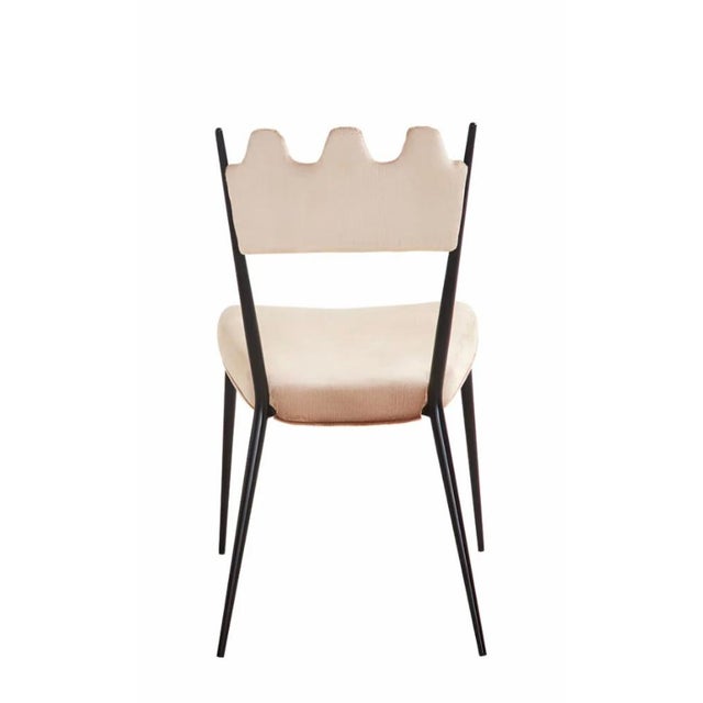 Textile Jonathan Adler Pair of Ripple Dining Chair Market Samples For Sale - Image 7 of 11