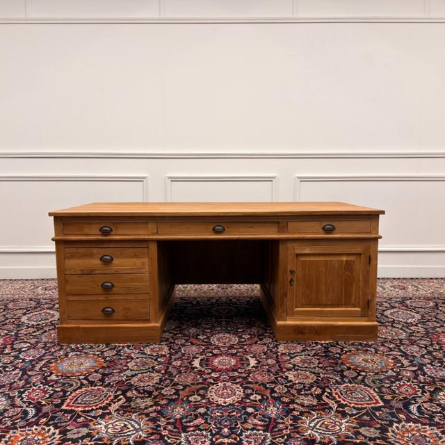 Large English Desk with Back Panel For Sale - Image 3 of 18