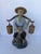 Blue Vintage Chinoiserie Farmer Figurines, Pair For Sale - Image 8 of 10