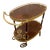 !950s Bar Cart Brass Gallery & Veneer, Italy For Sale
