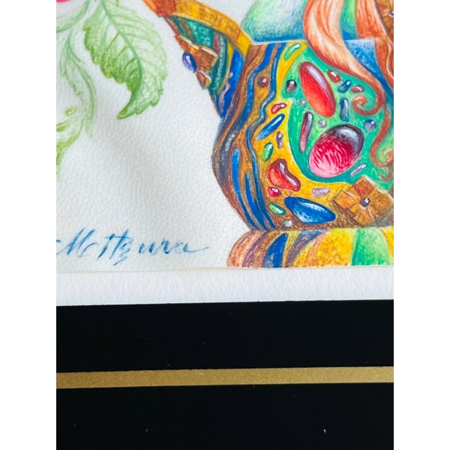 Framed Origianl Ann Nichols Fantasy Water Color Still Life For Sale - Image 9 of 13