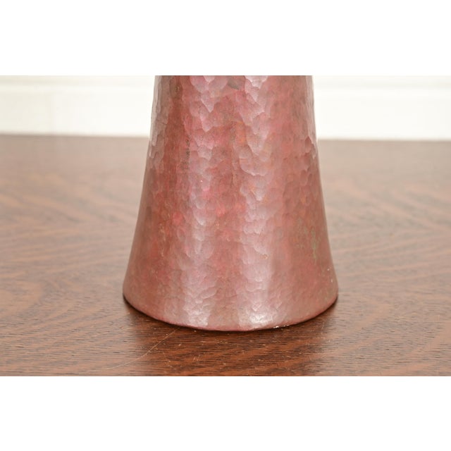 Ramon Ramirez Arts & Crafts Hammered Copper Vase For Sale - Image 9 of 13