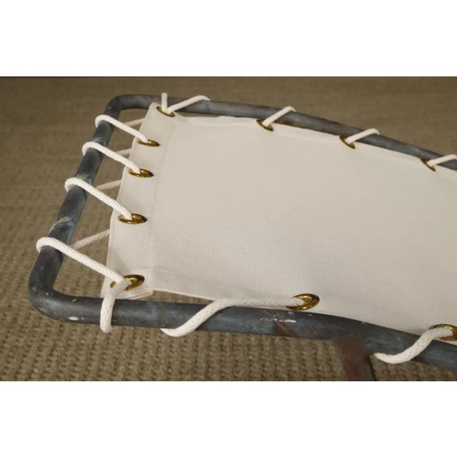 Walter Lamb for Brown Jordan Bronze 'Waikiki' Rocking Chaise, 1960s, New Canvas For Sale - Image 15 of 18