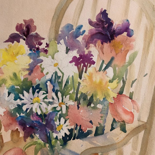 Original painting on uneven watercolor paper unsigned 15 x 22 Unframed