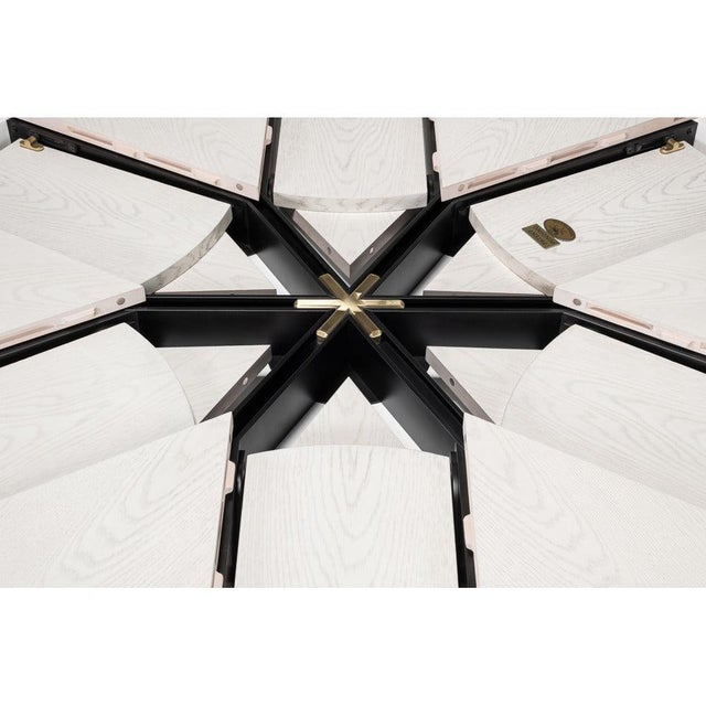 Transitional Round Dining Table, Large - White Oak For Sale - Image 9 of 11