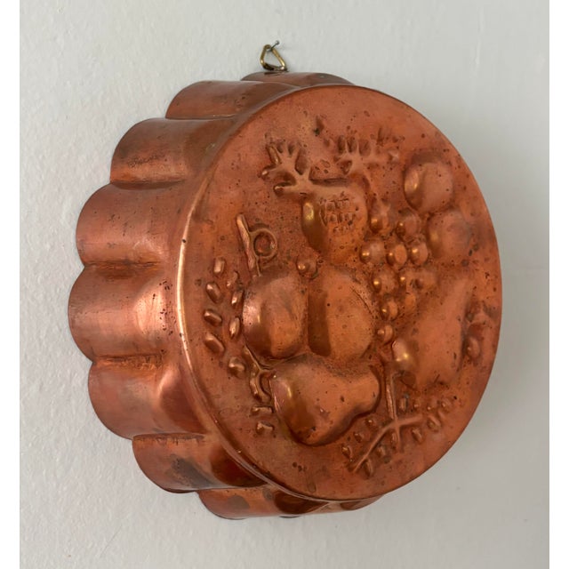 French Country Vintage French Country Copper Fruit Jello Mold For Sale - Image 3 of 5