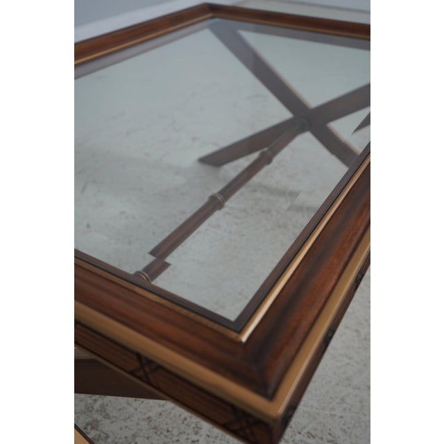 Ej Victor Regency Style Glass Top Coffee Table For Sale - Image 11 of 14