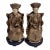 Pair of Antique Chinese Emperor & Two Empress Carved Oriental Figurines - For Sale