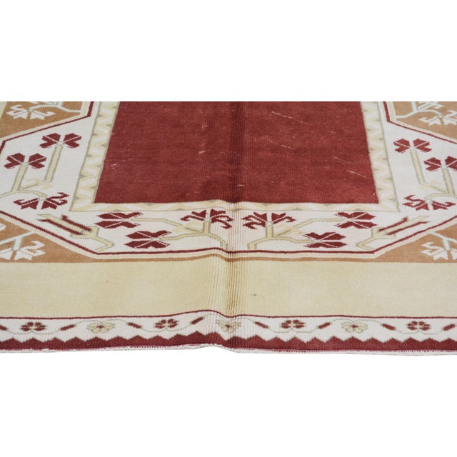Vintage Turkish Anatolian Hand Knotted Wool Rug, 5'1X7'9 For Sale - Image 4 of 6