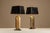 Mid-Century Modern Limited Edition Table Lamps with 23 Karat Gold-Gilded Panels by Georges Mathias, 1980s, Set of 2 For Sale - Image 3 of 18