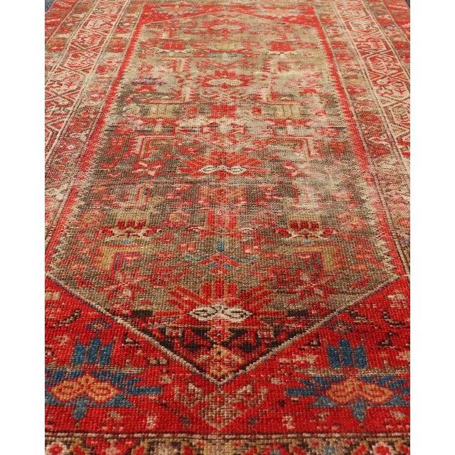 Shabby Chic Antique Distressed Persian Malayer Rug by Keivan Woven Arts With Medallion For Sale - Image 3 of 9