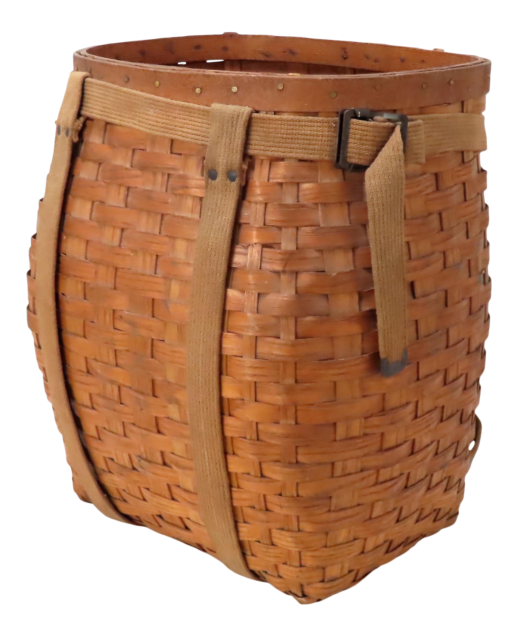 Woven backpack basket