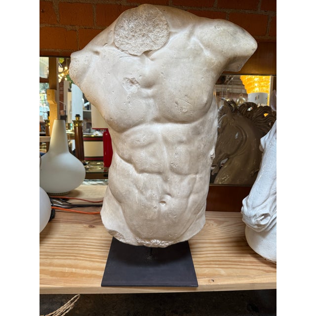 Sculpture Materials Gaddi's Torso, Plaster Bust, Copy in Scale 1/1 For Sale - Image 7 of 9