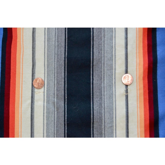 Black 1910 Antique Black Striped Wool Throw Blanket - For Sale - Image 8 of 13