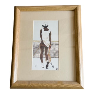 Annie Lee “Second Set” Tennis Print Wall Art, 1986 For Sale