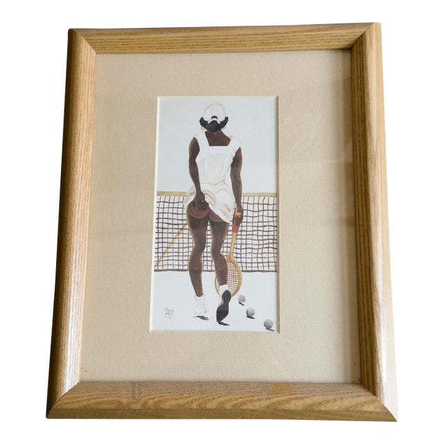 Annie Lee “Second Set” Tennis Print Wall Art, 1986 For Sale