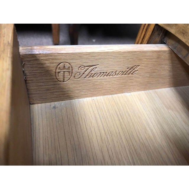 Late 20th Century Thomasville French Provincial Style Walnut Drop-Leaf Server Table/ Bar Cart For Sale - Image 10 of 10