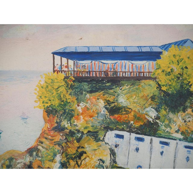Elisée Maclet, La Pointe du Mourillon in Toulon, Original Oil on Canvas For Sale - Image 6 of 9