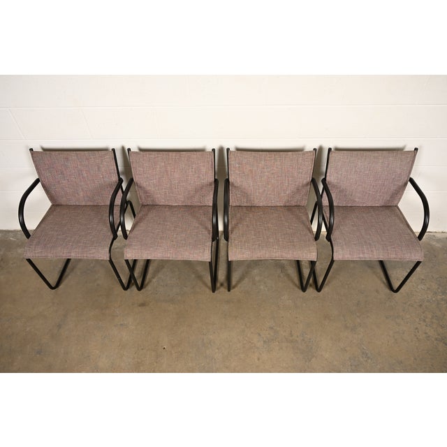 1980s Richard Schultz for Knoll Modern Model 1407 Armchairs, Set of Four For Sale - Image 5 of 14