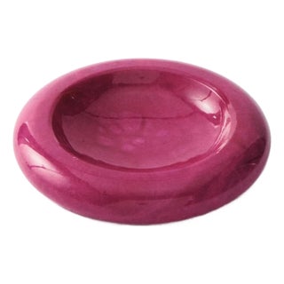 Italian Alabaster Magenta Catchall For Sale