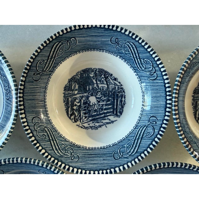 Late 20th Century Vintage Currier & Ives Royal China Small Bowls - Set of 5 For Sale - Image 5 of 8