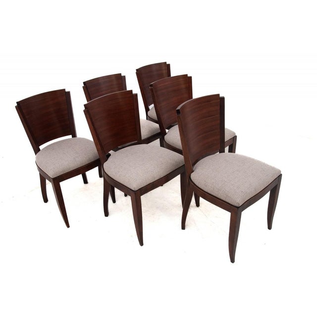 Vintage Extendable Table in Walnut with Chairs by Louis Majorelle, 1920s, Set of 7 For Sale - Image 4 of 18