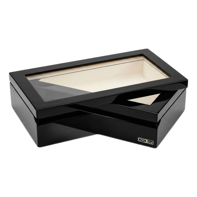 OYOBox Black Lacquer Eyewear & Sunglasses Storage Display Box - 14.5" For Sale