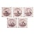 Set of 5 Mulberry Landscape Delft Faience Tiles, C. 1680-1720 For Sale