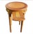 All Leather Wrapped and Brass Mounted Gueridon Side Table With Pull Out Tray For Sale - Image 4 of 9