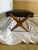 T.H. Robsjohn Gibbings Authentic t.h. Robsjohn-Gibbings for Widdicomb Walnut X-Base Footrest Ottoman, Labeled, C. 1952-1955 For Sale - Image 4 of 12