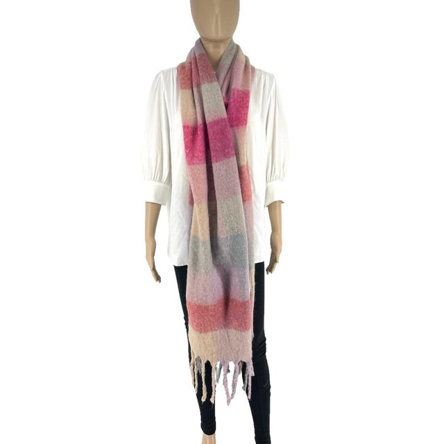 Acne Studios Colored Block 80% Wool Scarf For Sale - Image 4 of 10